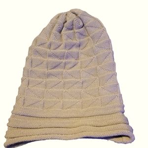Men's or women's oversized tan beanie cap